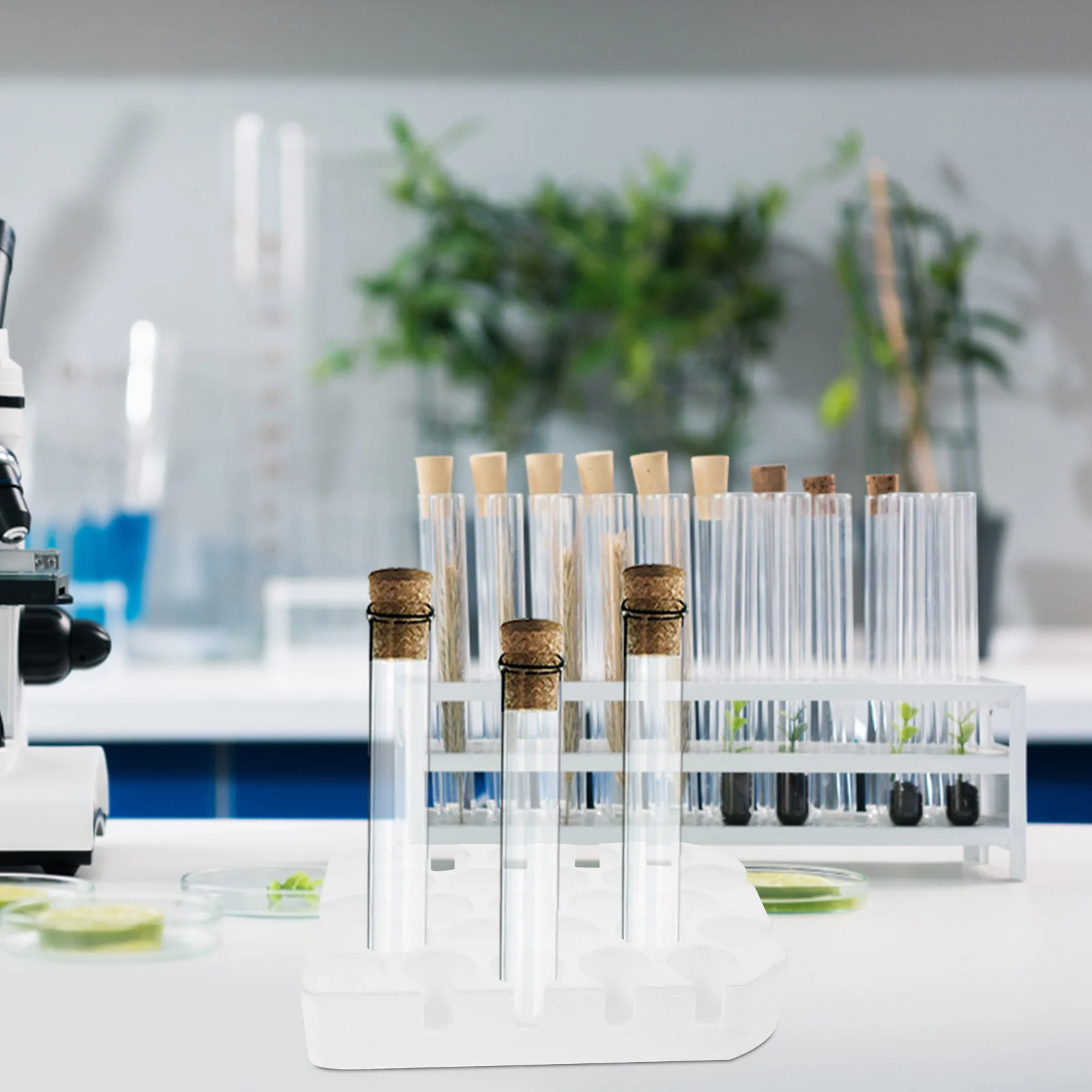 

25 Holes Tube Holder Foam Base Rack Tube Organizer Laboratory Sampling Storage Stand Test Tubes Foam Base