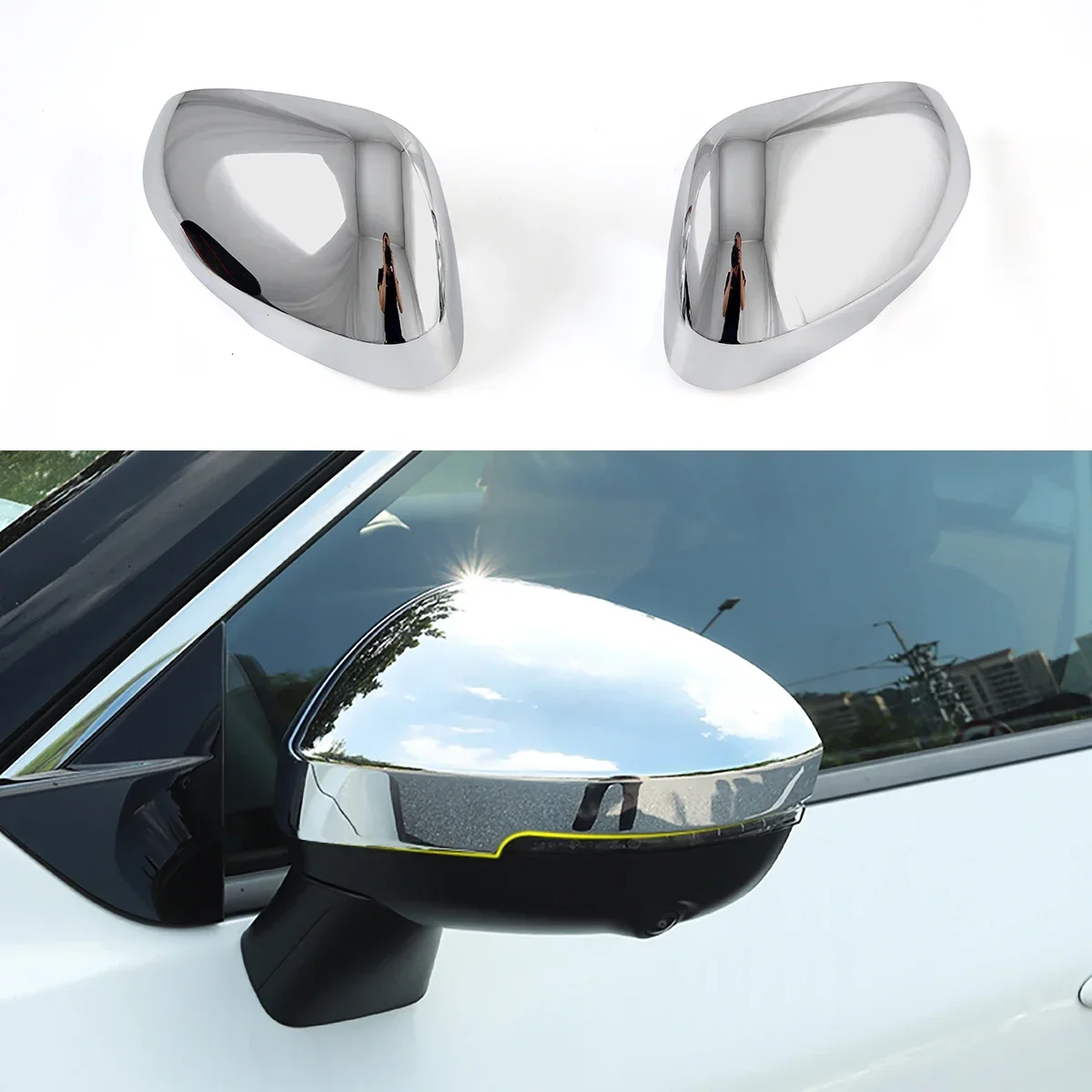 

For Mitsubishi Outlander 2022 2023 2024 Rear View Mirror Cover Reverse Mirror Cover Reflector Car Anti-Rub Protection Decoration