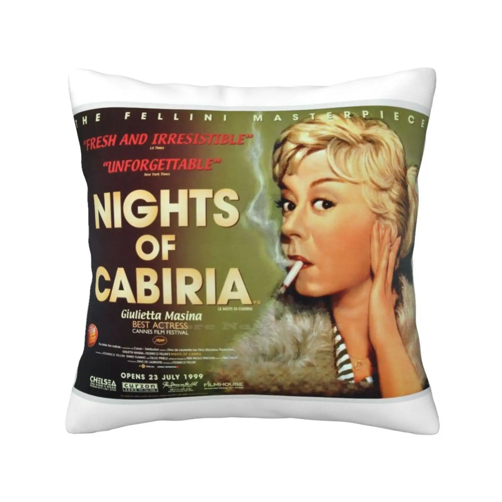 Federico Fellini Nights Of Cabiria Soft Comfortable Pillowcase Federico Fellini 8 La Vita La Strada Nights Of Cabiria Amarcord