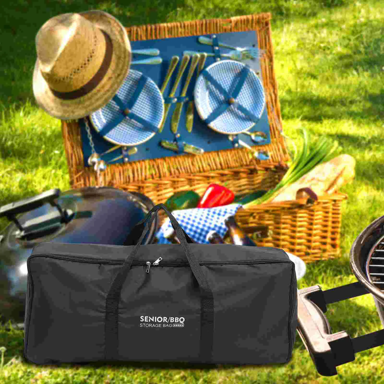 BBQ Kit Barbecue Tool Bag Large Capacity Grill Picnic Tote Bags Portable Oven Pouch Outdoor Oxford Cloth Storage