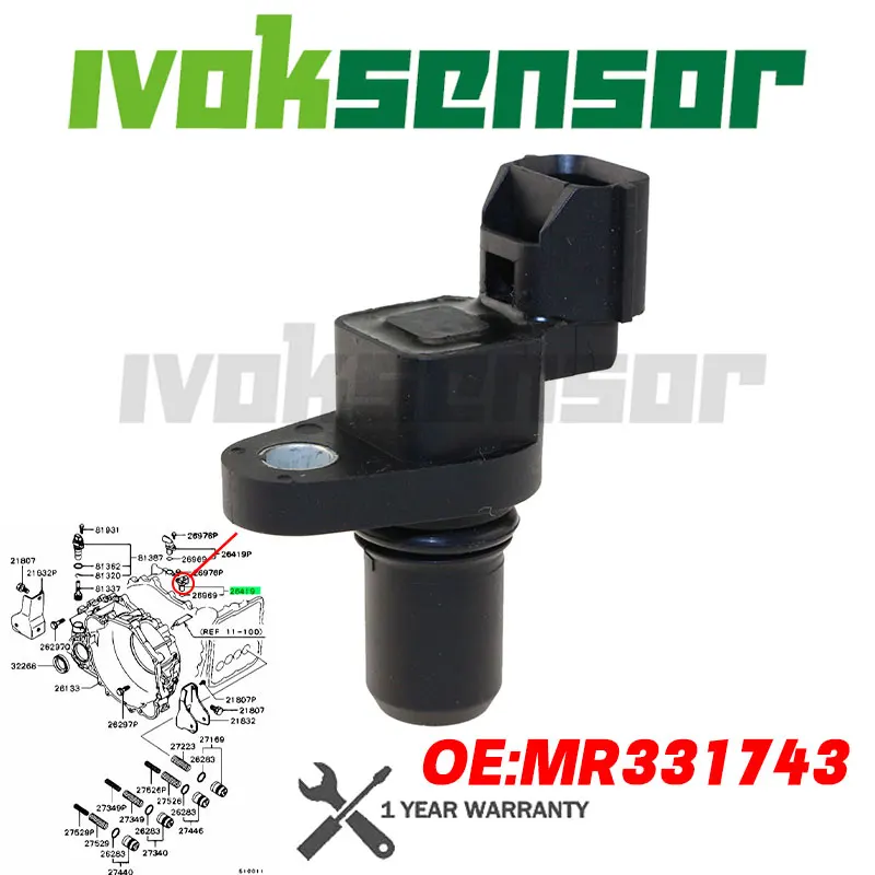 

MR331743 Crankshaft Camshaft Crank Position RPM Sensor For MITSUBISHI AIRTREK ASPIRE GALANT CHALLENGER COLT GALANT LEGNUM GALANT