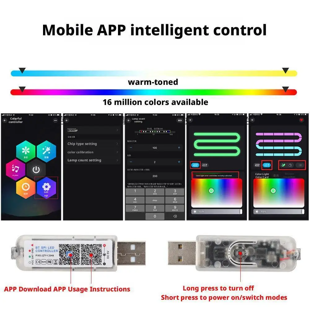 

Led Car Ambient Lights Acrylic Central Control Decorative Atmosphere Car Symphony Bluetooth Kit Lamp Streamer Modification T4I9