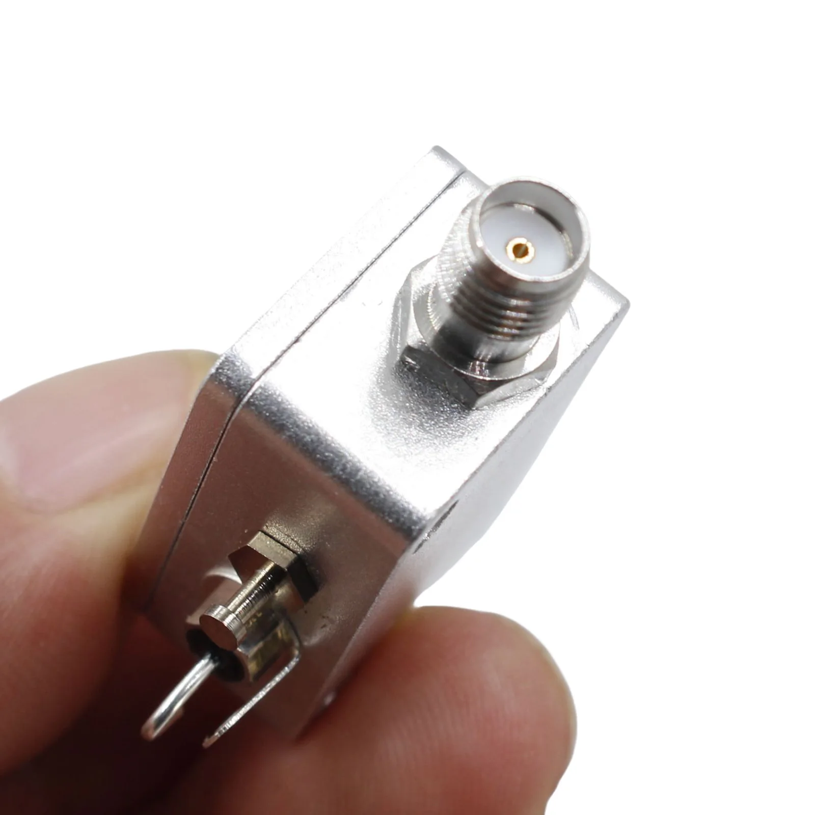 10MHz-10GHz Wideband RF Bias Tee Coaxial DC Injector for SDR for Amateur Radio 50V 0.4A Aluminum Alloy