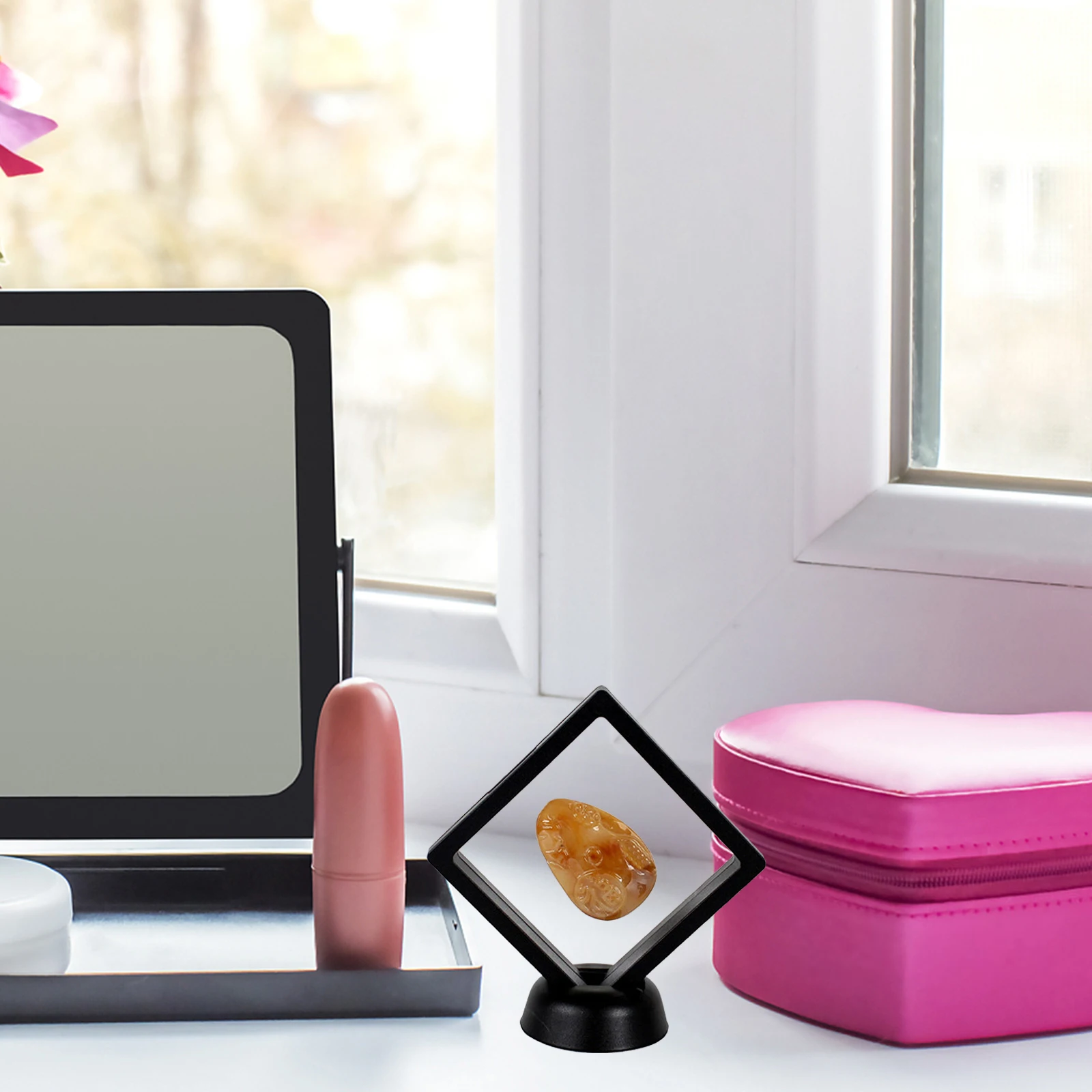 

24pcs Display Box Jewelry Base Case Necklaces St Rack Floating Holder Medal Practical Durable Stable Design Wide Application