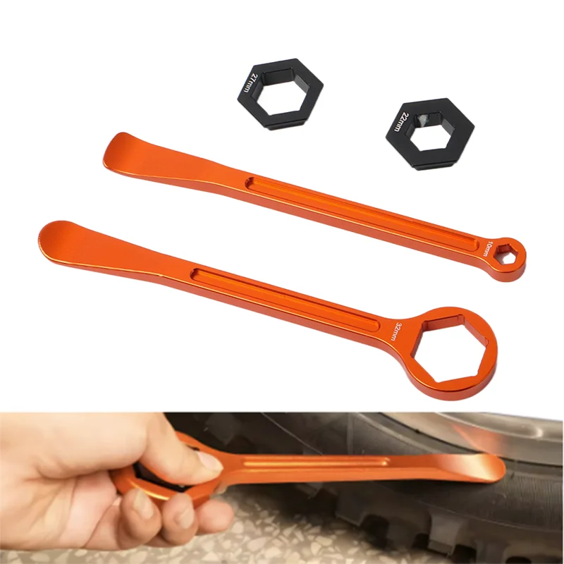 

Universal Aluminum 32mm 27/22mm 13mm/10mm Tire Lever Wrench Tool For KTM Husqvarna Husaberg Honda Suzuki Kawasaki Yamaha Beta