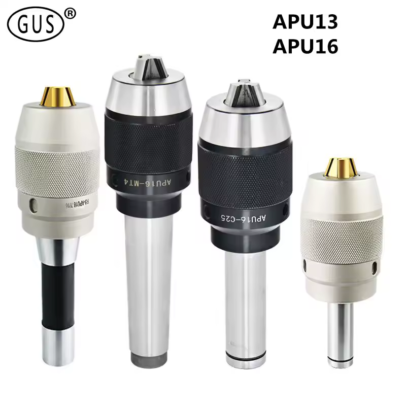 Morse taper MT2 MT3 MT4 C20 C25 C32 R8 tool holder APU13 APU16 drill chuck CNC integrated self-tightening three-jaw drill chuck