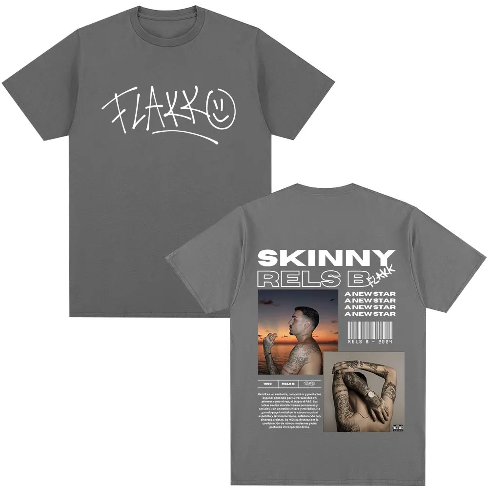 Rapper RELS B Skinny Flakk A New Star Album Merch T-shirt Men Women Clothing Fashion Hip Hop T-shirts Cotton T Shirts Streetwear image 6