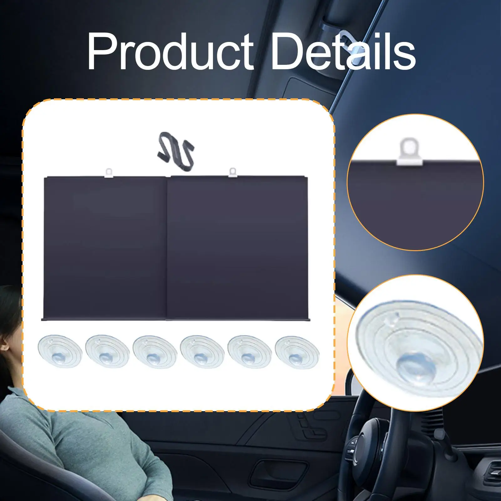 Windshield Sun Shade Foldable Universal Heat Insulation Car Sunshade Front Window Weather Protection for Sedans and Suvs
