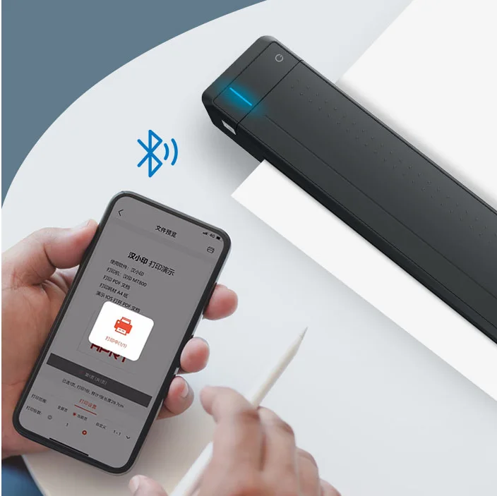 MT800 Home Small Portable Inkjet Printers Office Wireless Printer A4 Paper Printing Thermal Label Printer