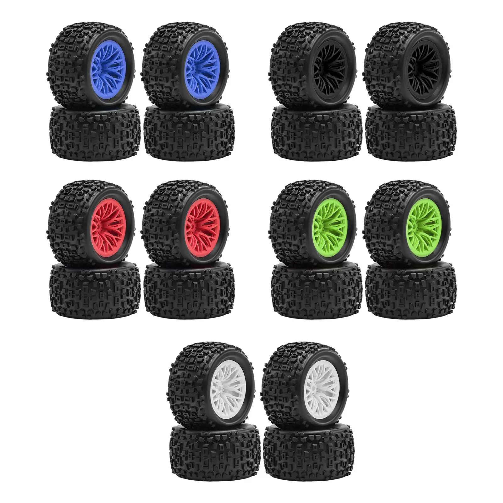 

1:18 Scale RC Car Tires Remote Control Vehicles Accessories Reliable Replaces Spare Parts Easy to Install Wheels for