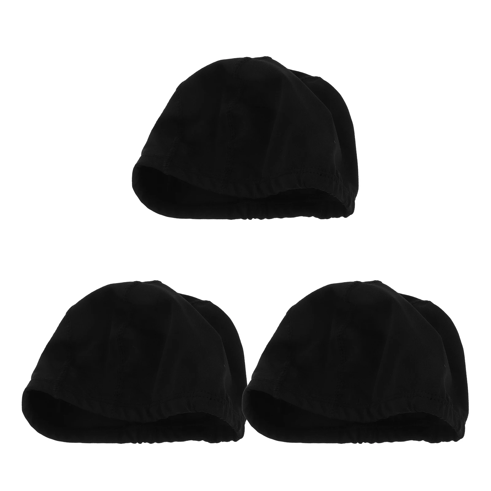 

3 Pcs Quick Dry Swimming Cap Swimmers Bathing Caps High Elasticity Polyester Men Hats