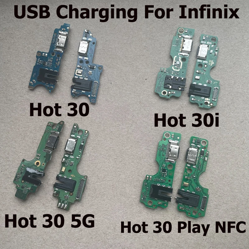 New For Infinix Hot 30 30i Play NFC 5G USB Charging Dock Board Connector Fast Charger Port Plug Flex Cable