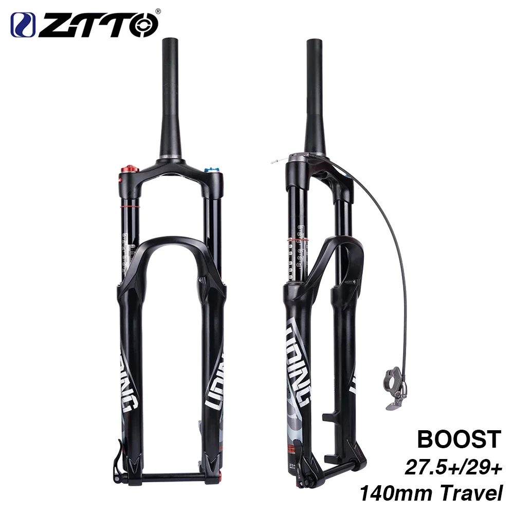 ZTTO MTB BOOST Bicycle Fork 140mm Travel Air 29er 27.5 29 Inch 3.0 Plus 32 RL 110mm Hub Mountain Bike Suspension Lock Adjustable