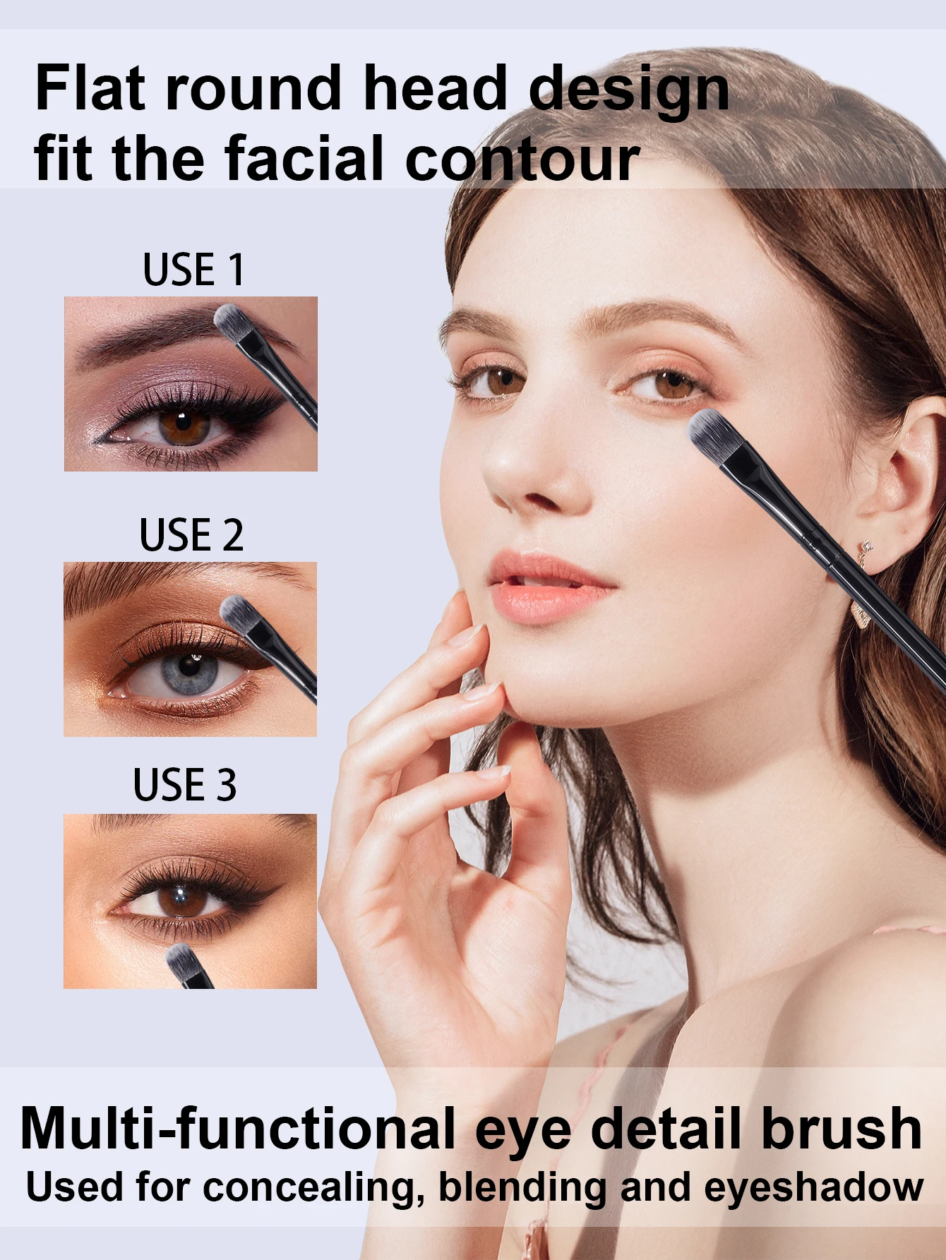 Set di pennelli per ombretto a setole morbide da 12 pezzi - Pennello per sfumare il trucco degli occhi, Pennello per evidenziatore, Pennello per correttore, Strumenti per trucco portatili