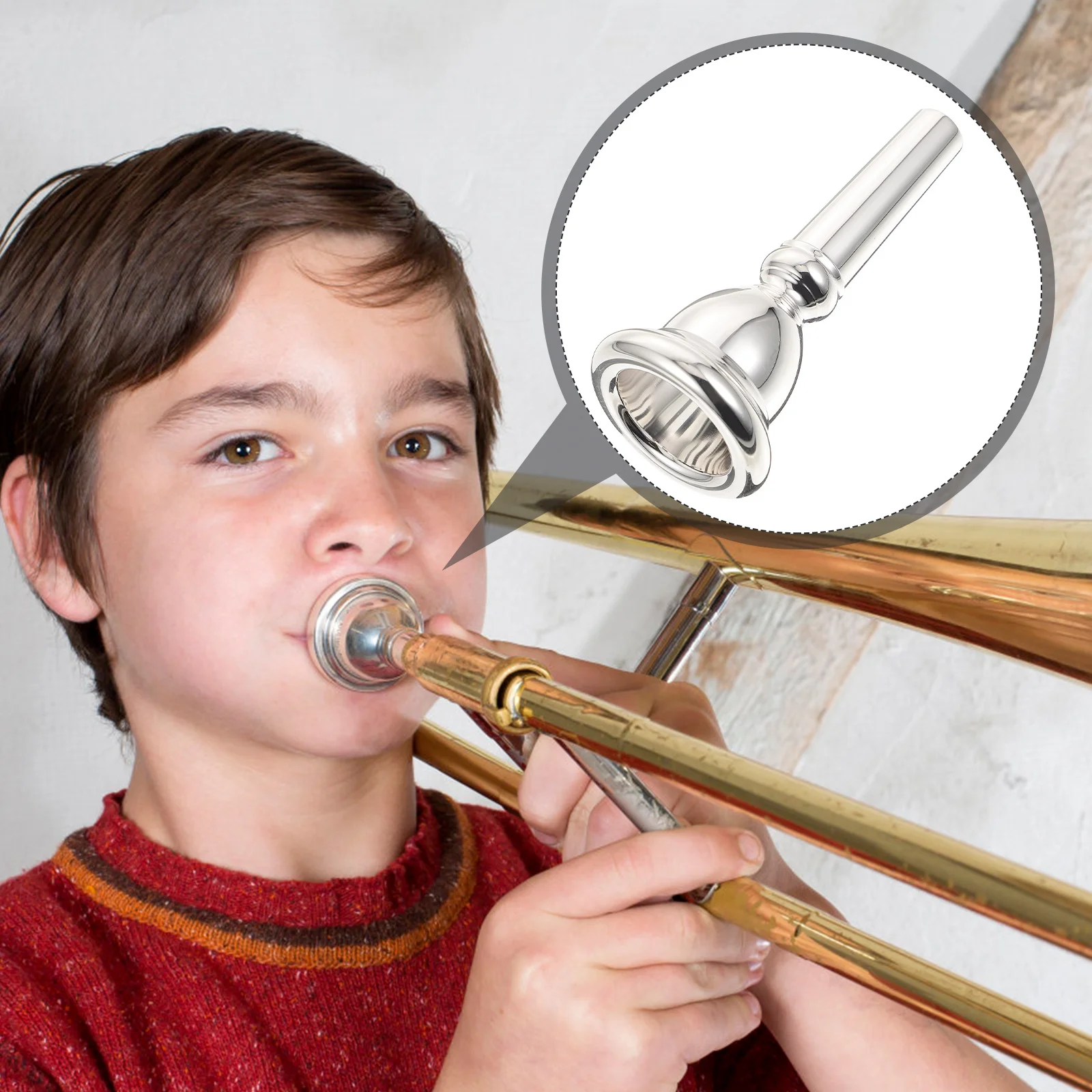 

Copper Mouthpiece Euphonium Large Shank Musical Instrument Accessory Durable Material Replacement Part Professional