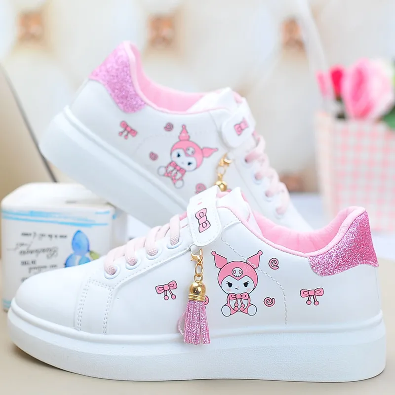 Kawaii Kuromi Board Shoes Cute Cinnamorol Sport Shoes Women Tennis Shoes Girls Casual Sneakers Anime Basket Shoes Size 28-40