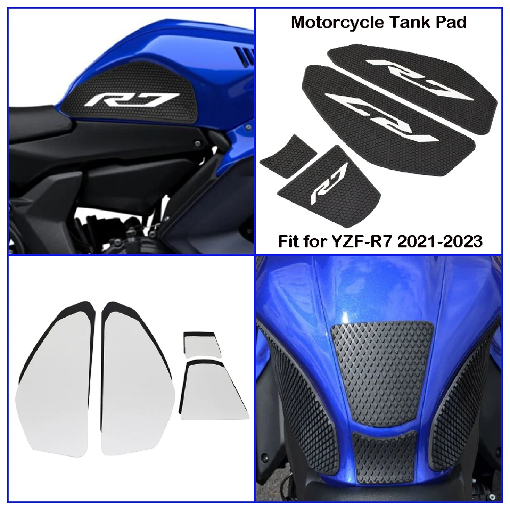 

Fits for Yamaha YZF R7 ABS YZFR7 YZF-R7 2022 2023 2024 2025 Motorcycle Tank Grips Pad FuelTank Side Knee Traction Anti Slip Pads