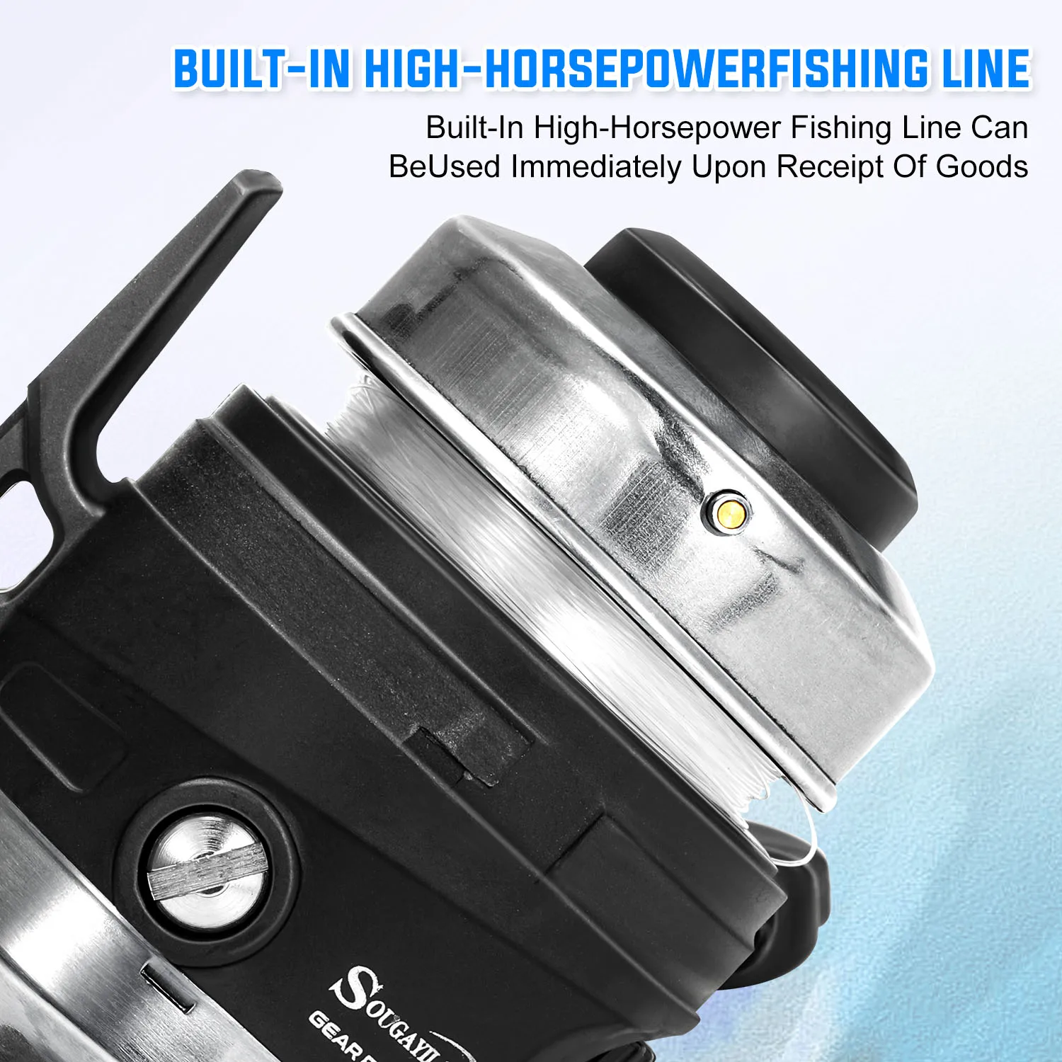 Sougayilang Casting Fishing Reel 3.9:1 Gear Ratio Corrosion-resistant Closed Fishing Reel Fishing Gear Accessories