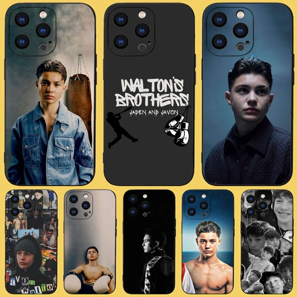 Funda de teléfono Javon Walton para iPhone 15,14,13,12,11 Plus,Pro,Max,XR,XS,X,7,8 Plus,SE,Mini silicona negra suave