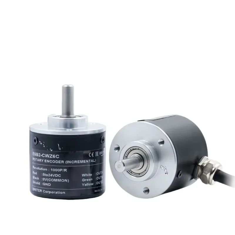 E6B2-02 38mm Incremental Encoder 12-24V DC 50kHz Frequency PNP Output With A/B/Z Phase For Servo Motor Applications