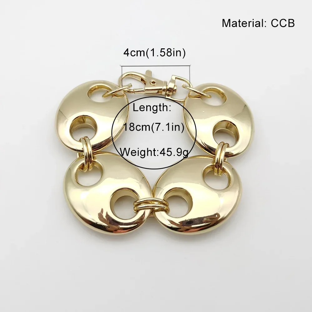 Aangepaste link overdreven CCB ketting en armband