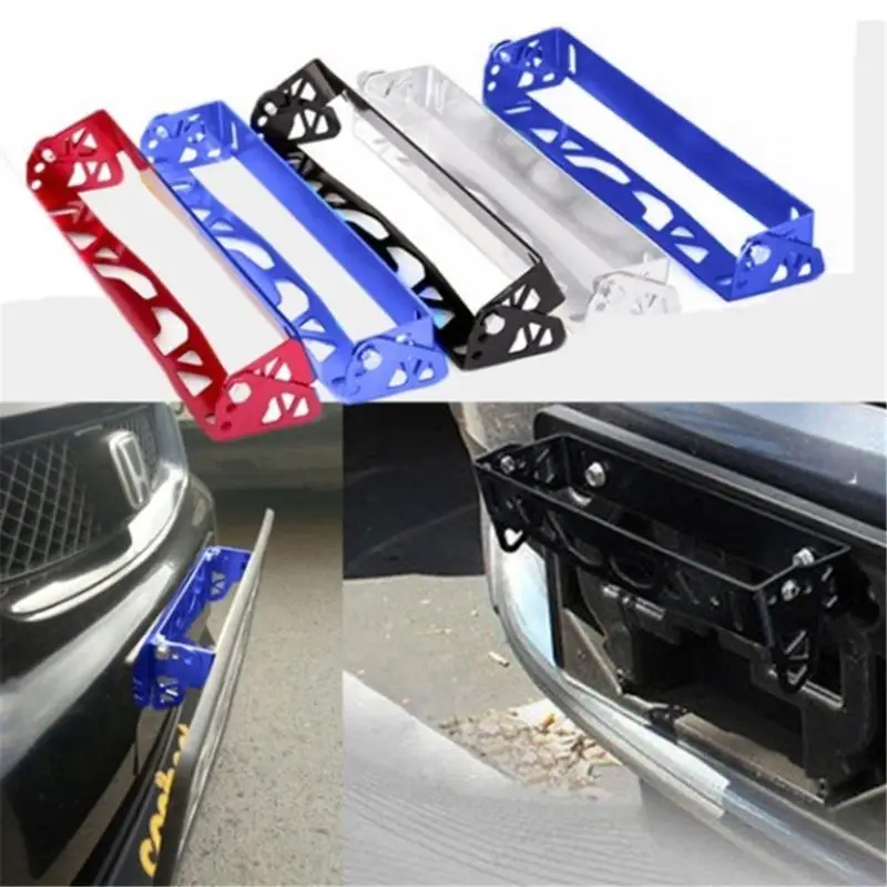 1 Stück Universeller Aluminium-Kennzeichenhalter für Autos, Verstellbar und Drehbar, Solide Kennzeichenrahmen – Detail 1