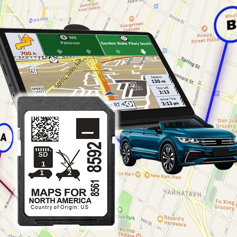 GPS Accessories Update Maps for Buick Cadillac Chevrolet GMC 2023 Navigation System SD Card North America Map 32GB GM 8561 8592
