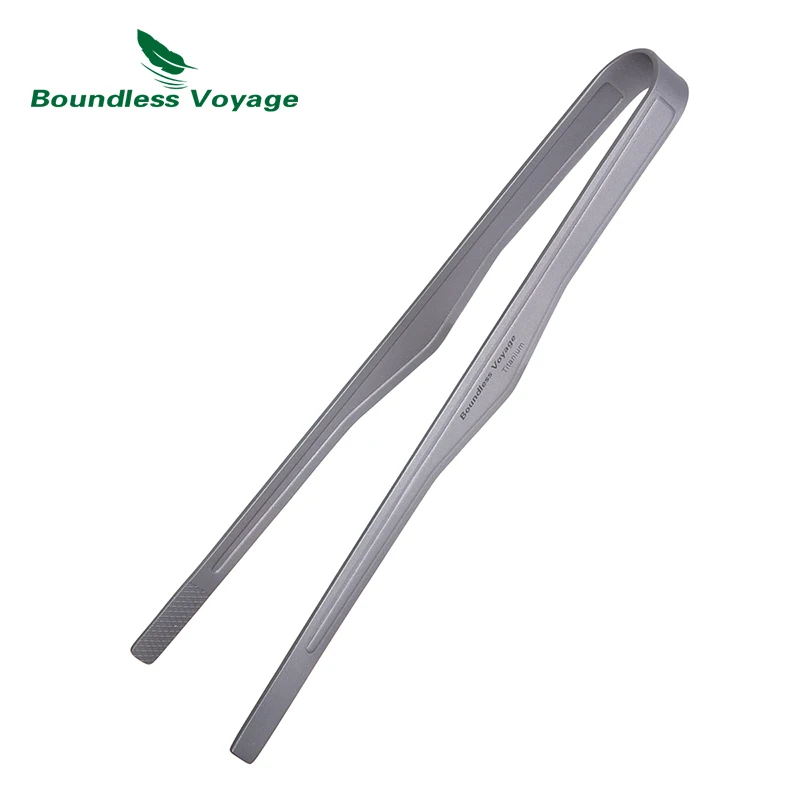 Boundless Voyage Titanium Multipurpose BBQ Tweezer, Food Long Tongs Steak Clip, Fire Poker, Barbecue Buffet Restaurant Tool