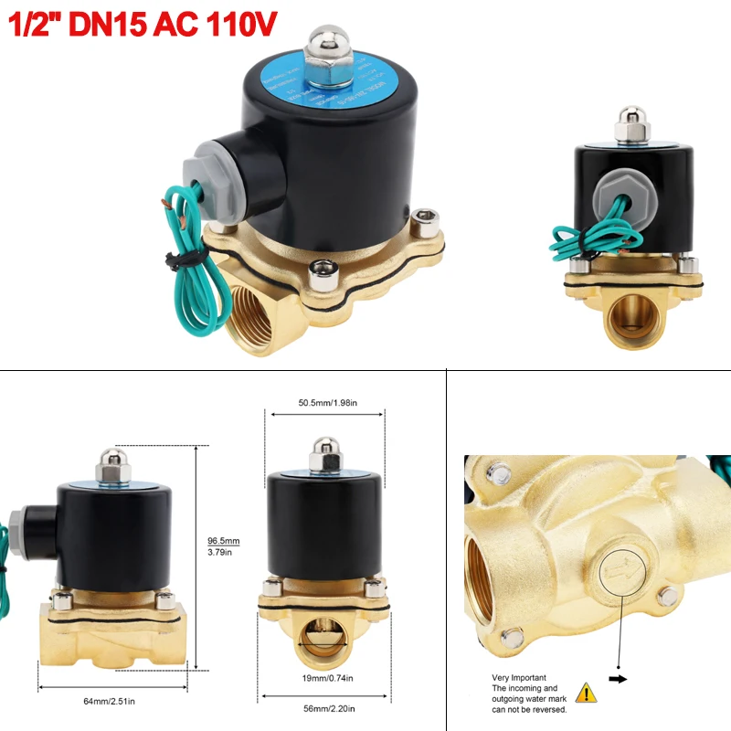 1/2 inch DN15 Electric Solenoid Valve DC12V/24V/AC 110V/220V  for Outdoor Irrigation / Pipeline Solenoid Valve