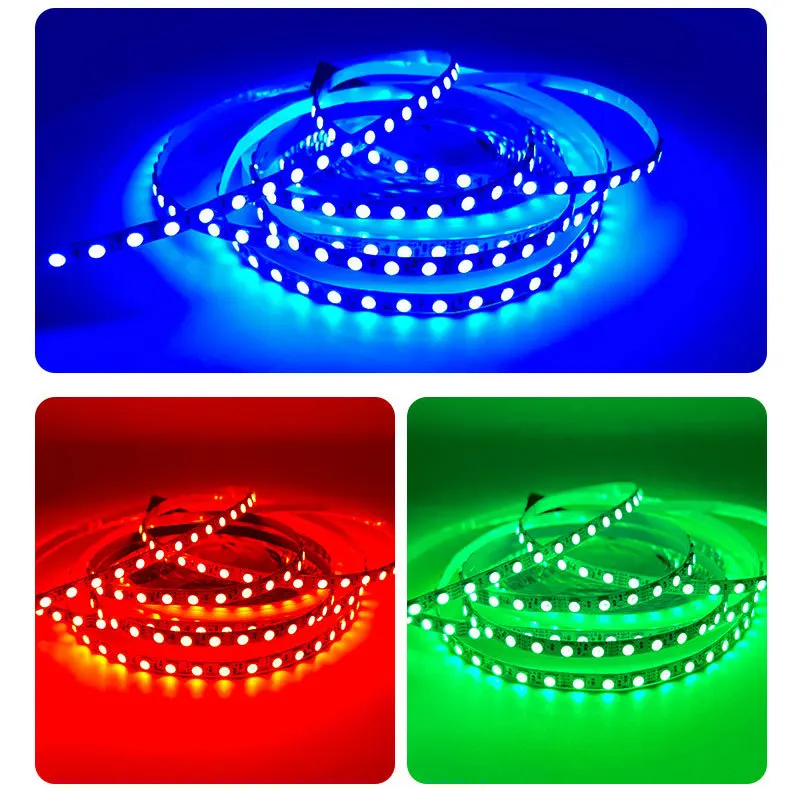 5M DC 12V 24V RGB Led Strip 5mm 8mm 10mm 3535 5050 120LEDs/m Flexible SMD 5050 LED Strip Lighting