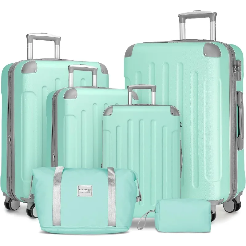 Luggage Sets 6 Piece, Expandable Luggage Set Clearance for Women, Suitcases with Wheels, Hardside Hard Shell Travel Luggage