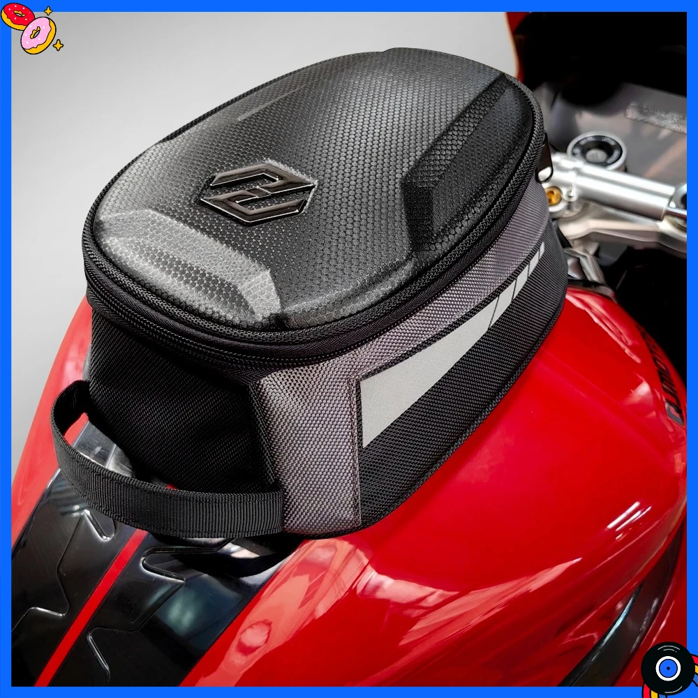 Motorcycle Magnetic Tank Bag for Steel Fuel Tank – Fits BMW S1000RR / Honda CBR600RR / Suzuki GSX-R600 750 1000
