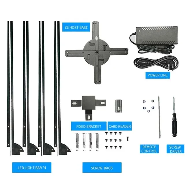 Z5 wifi 100cm 4 flügel 3d bester profession eller fan display holo graphischer projektions hologramm projektor