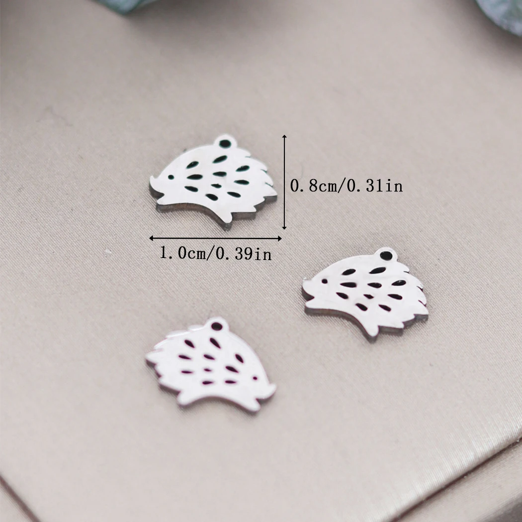 3pcs Hedgehog Charm For Jewelry Making Earring Pendant Bracelet Necklace Accessories Diy Findings Craft Supplies