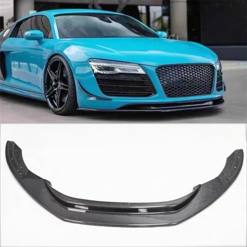 

Для Audi R8 V8 V10 2008 2009 2010 2011 2012 2013 2014 2015 2016 ReaI комплект спойлера из углеродного волокна для переднего бампера