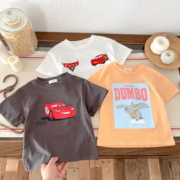 2025夏季兒童時尚上衣迪士尼汽車運動服兒童T卹兒童短袖T卹時尚服裝 6 最佳銷售 兒童時尚 - №4