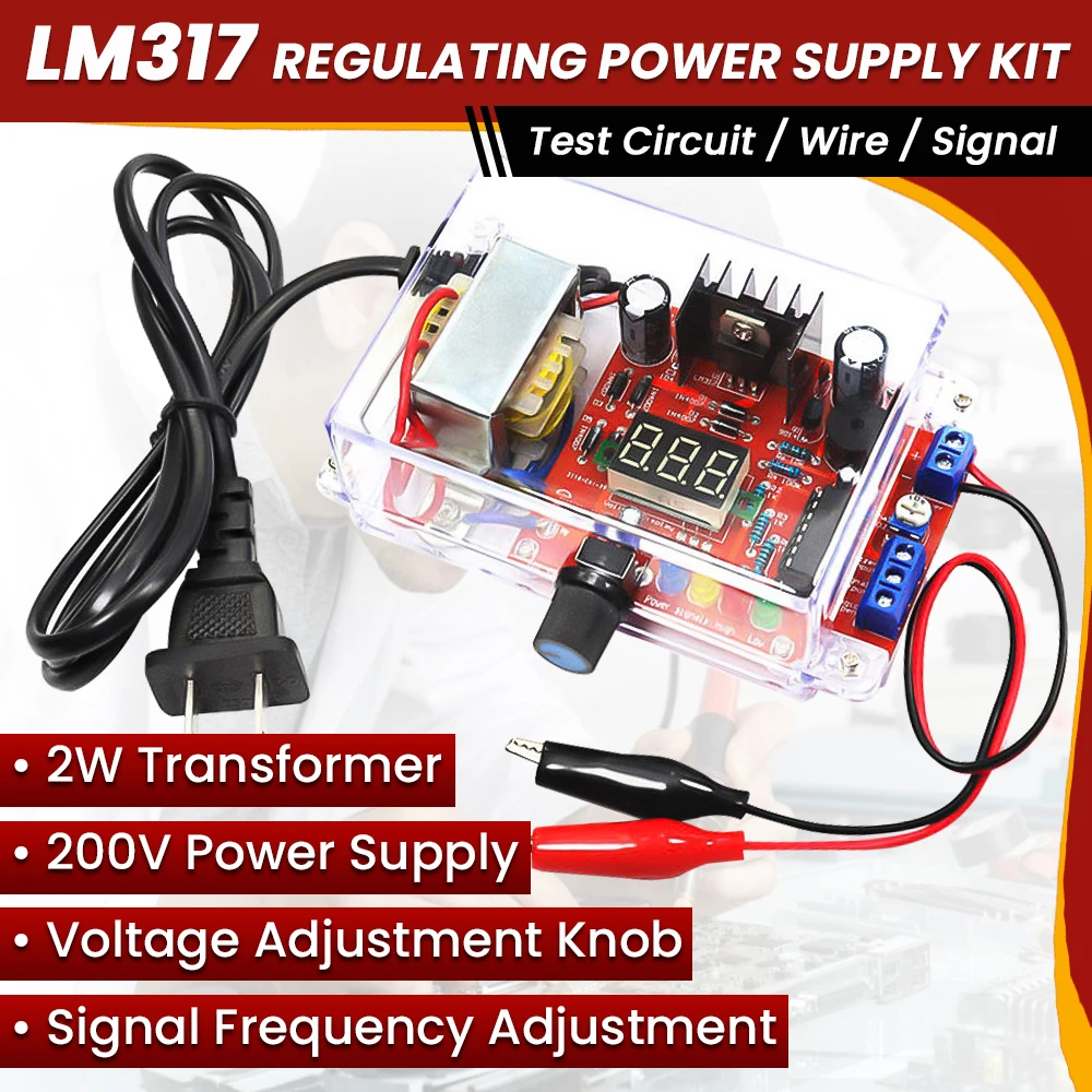 Zestaw do samodzielnego montażu płytki drukowanej zestawy elektroniczne LM317 regulowane napięcie regulowane 110V 220V do 1.25V-12.5V moduł zasilacza obniżającego napięcie