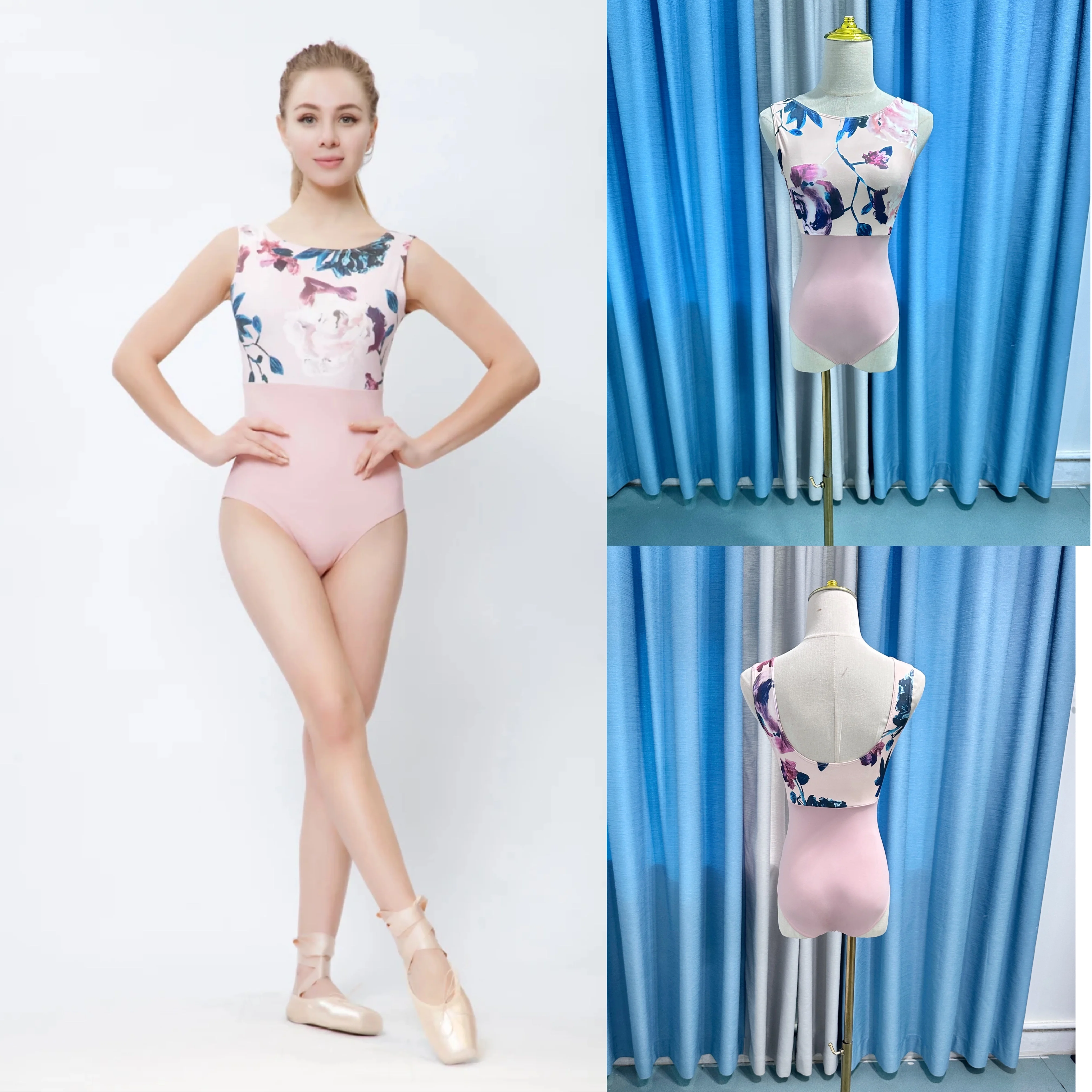 Impressão ballet dança collants feminino classe formação ginástica dança traje adulto praticar ballet collant