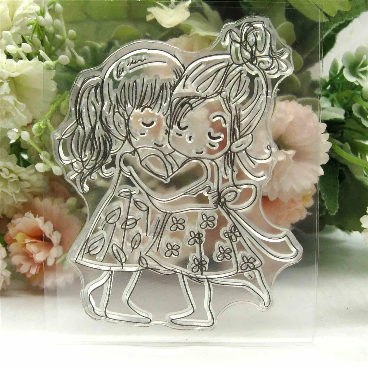 Rubber Silicone Clear Stamps For Scrapbooking Tampons Transparents Seal Background Stamp Card Making Diy Cartoon Girltampons