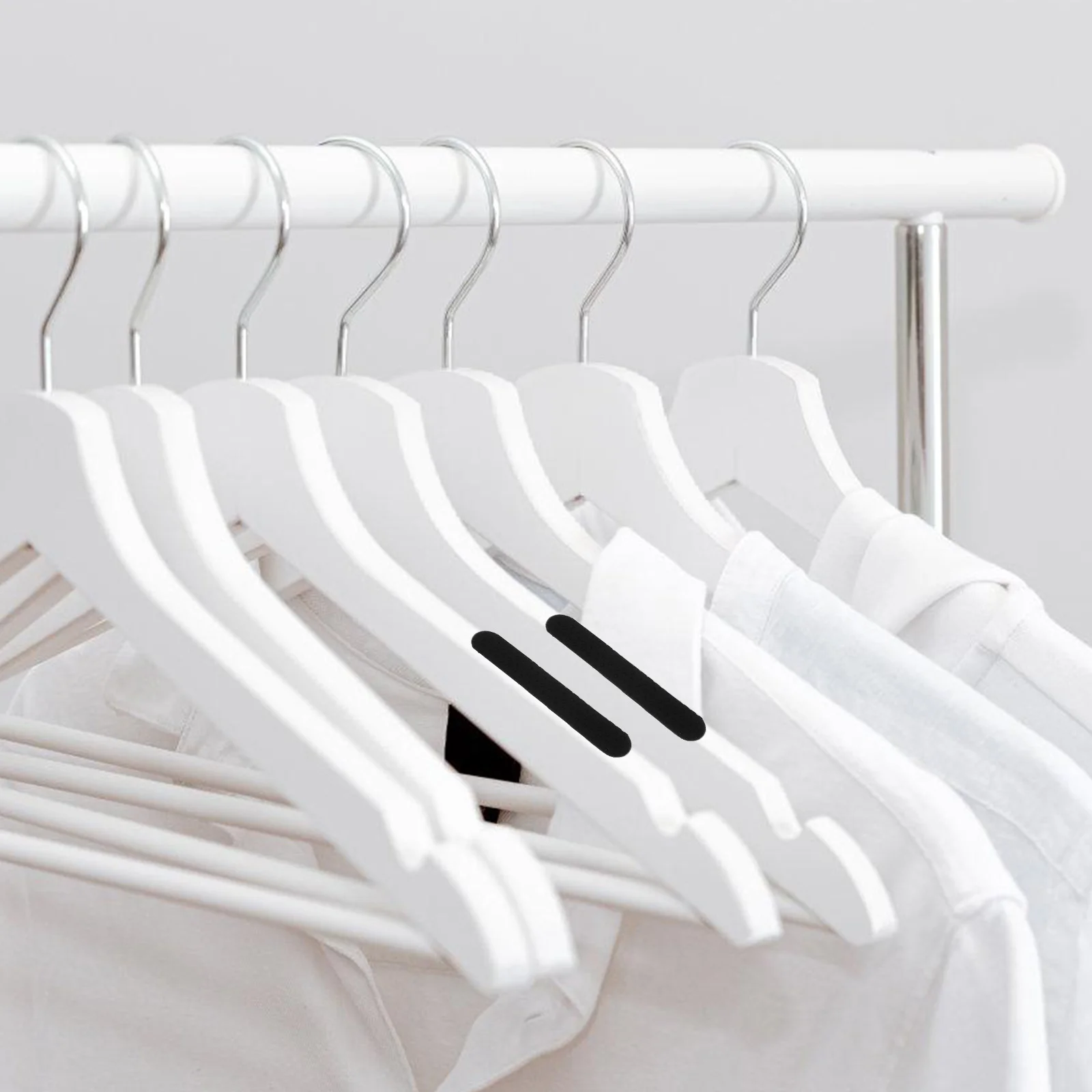 

100pcs Anti-Slip Grips Silicone Adhesive Strips For Clothes Hangers Non-Slip Hanger Supplies Closet Organizer Hanger Accessories