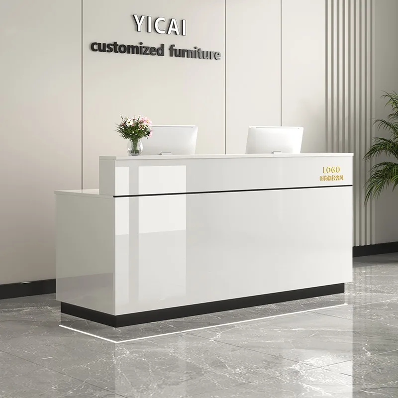 

Decorations Simple Reception Desk Counter Hair Salon Beauty Office Reception Desks Salon Recepcion Desk Commercial Furnitur