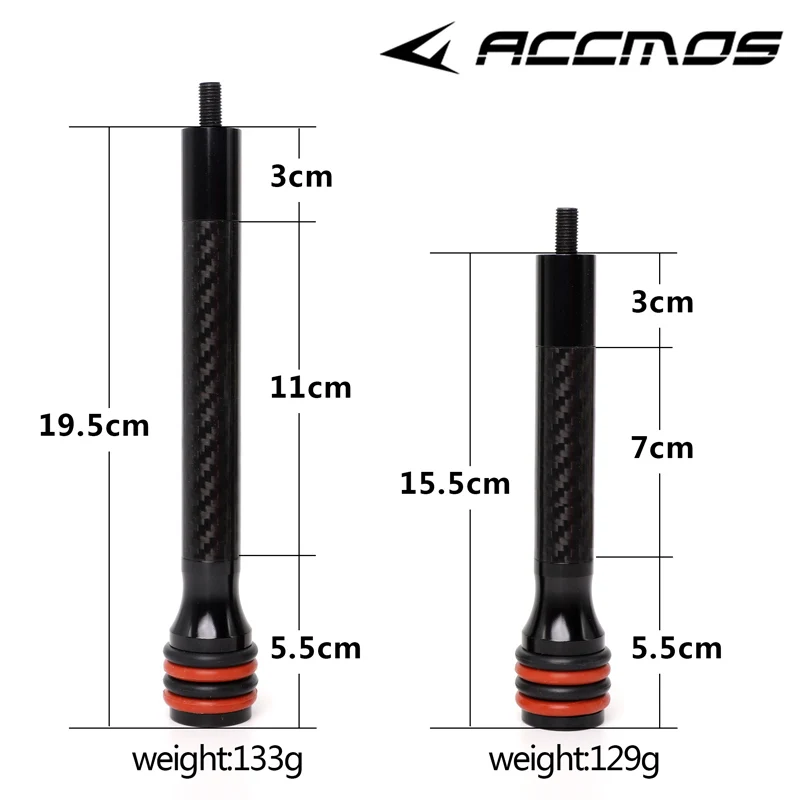 6/8inch Archery Carbon Stabilizer Balance Bar Stabilizer Rubber Damping Rod Shock Absorption Compound Bow Shooting Accessory