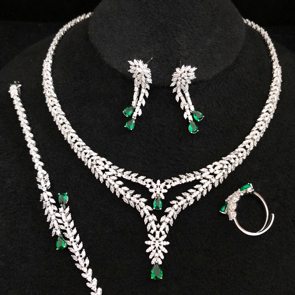 

GODKI New TASSEL DROP 4pcs African Jewelry Set For Women Party Gift Dubai Jewelry Set Cubic Zircon Nigeria Wedding Jewelry Sets