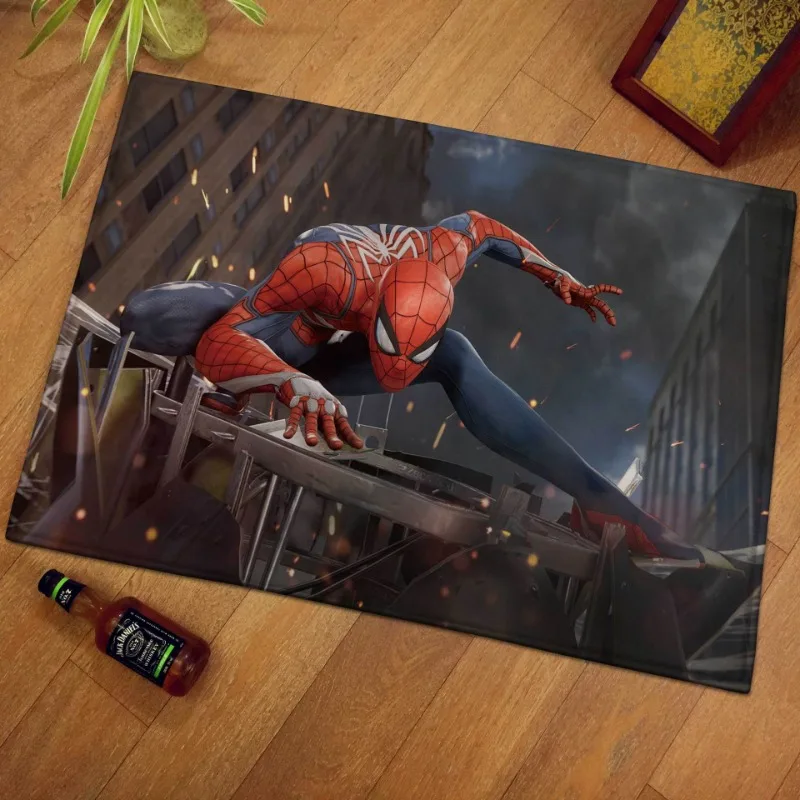 Marvel Superhero Spider Man Indoor  Rug Living Room Bedroom Decoration Floor Mat Kitchen Bathroom Non Slip Carpet