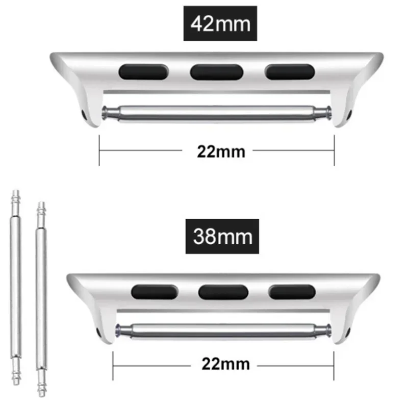 Connettore per cinturino Apple Watch Series10 9 8 7 6 5 4 3 SE 44mm 40mm 38-42mm 41mm 45mm Adattatore in acciaio inossidabile iwatch Ultra 2 49mm