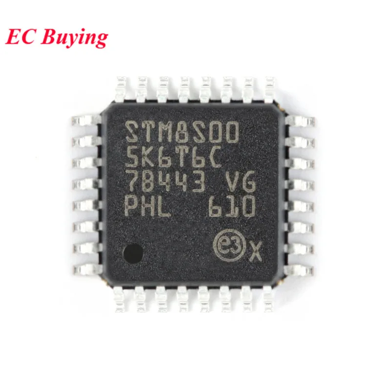 2 stks/1 st STM8S005K6T6C STM8S005 STM8S005K6 STM8S00 LQFP-32 16 MHz 32 KB Flash 8bit Microcontroller MCU IC Controller Chip