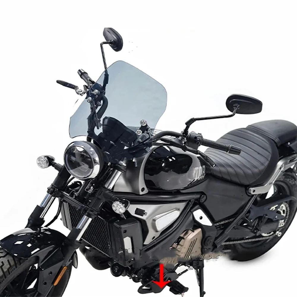 

For QJMOTO SRV700 SRV 700 windshield modification with raised front windshield chest guard with adjustable height bracket