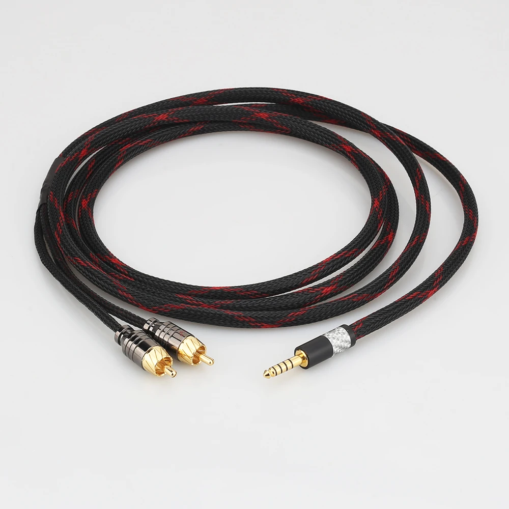 HIFI równowagi 4.4mm do 2 XLR męski 3 Pin kabel Audio 4.4mm wyważone na 2 RCA zmodernizowany kabel dla pha2a wm1a 1z zx300a DAC AMP