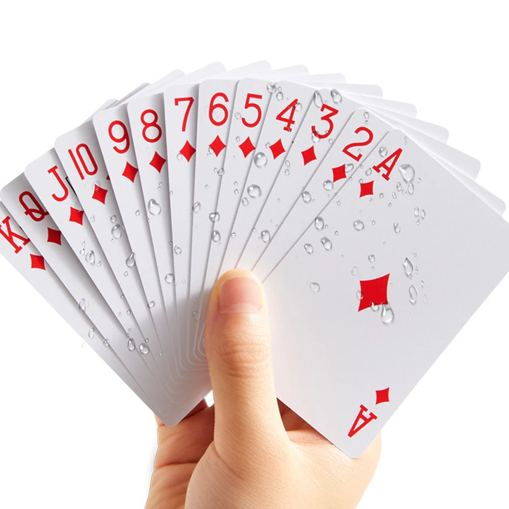 2 طوابق أوراق اللعب البلاستيكية الأحمر والأزرق مؤشر قياسي لعبة البوكر بطاقات السفر الطوابق بطاقات للمراهقين البالغين #5