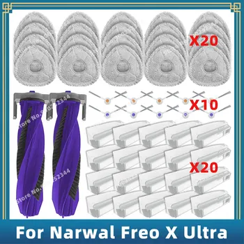 Compatible for (Narwal Freo X Ultra / J4 / J4 Lite) spare parts accessories main side brush mop cloth dust bag filter